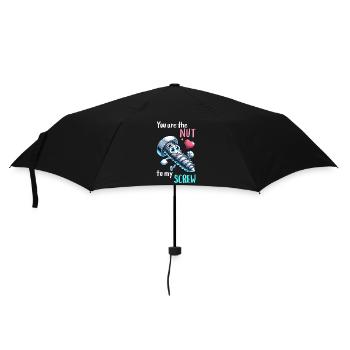 Funny Screwing Nut Pair Design - Umbrella (small) - black - Front
