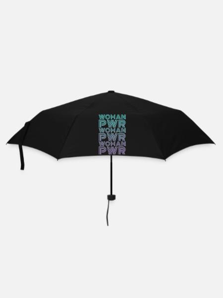 Woman Power Frauenrechte - Regenschirm (klein) - Schwarz