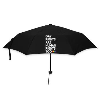 Mois de la Fierté LGBT - Les droits des homosexuels sont aussi des droits humains - Parapluie standard - noir - Devant