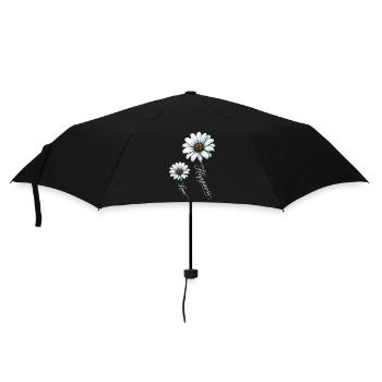 Daisy Motifs: Love & Happiness - Umbrella (small) - black - Front