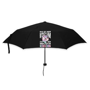 Kein Kostüm Bin Wirklich Ein Einhorn Fasching - Regenschirm (klein) - Schwarz - Vorne