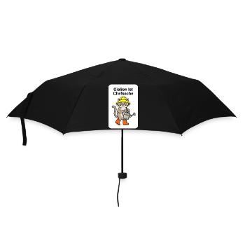 Gießen Ist Chefsache T-Shirt Gärtner Lustig - Regenschirm (klein) - Schwarz - Vorne