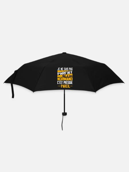 Homme Papa Normand Humour Père Normandie T-Shirt - Parapluie standard - noir