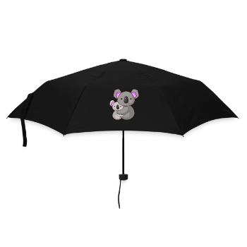 Koalabär Koala kuscheln Eltern Geschenk Australien - Regenschirm (klein) - Schwarz - Vorne