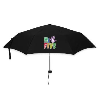 Salut cinq - cadeau de 5e anniversaire pour les enfants garçons et filles - Parapluie standard - noir - Devant