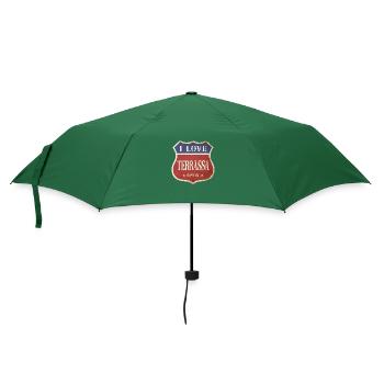 Terrassa Spanien Stadt I Love Vintage Retro - Regenschirm (klein) - Flaschengrün - Vorne