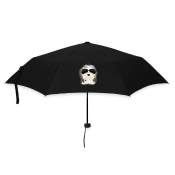 Havanese with sunglasses Dog owners - Umbrella (small) - black - Front