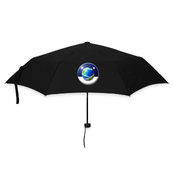 3d Cartoon Darstellung des Planeten Erde 12 - Regenschirm (klein) - Schwarz - Vorne