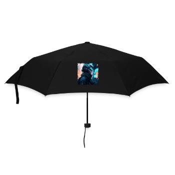 Female Soldier in the Cyber War of the Dark Future - Umbrella (small) - black - Front