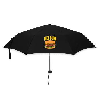Nice Buns - Regenschirm (klein) - Schwarz - Vorne