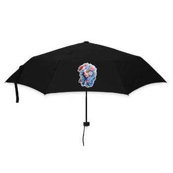 Wintermädchen - Regenschirm (klein) - Schwarz - Vorne