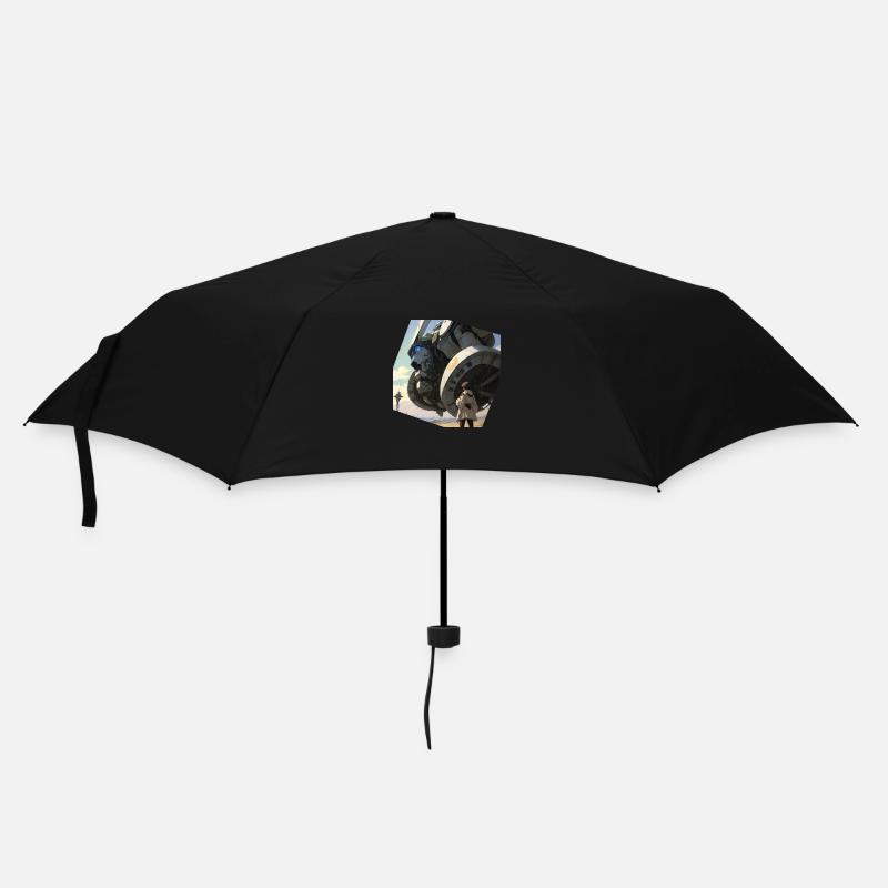Manga Giant robot - Parapluie standard - noir
