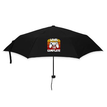 anniversaire 19 ans - gamer jeux video - Parapluie standard - noir - Devant