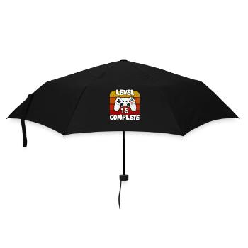 anniversaire 16 ans - gamer jeux video - Parapluie standard - noir - Devant