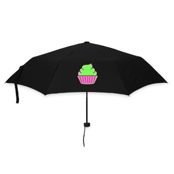 cupcake - Regenschirm (klein) - Schwarz - Vorne