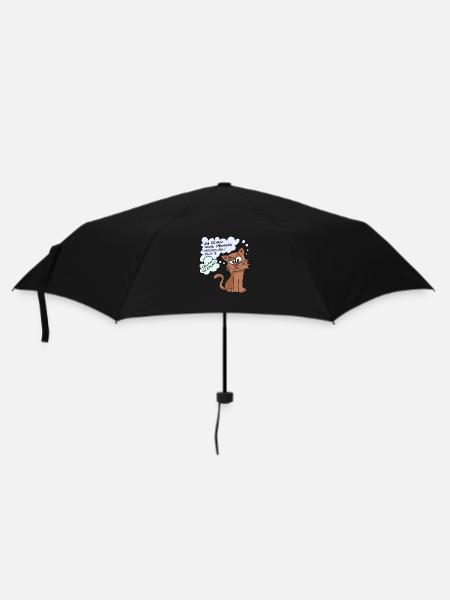 Du denkst deine Meinung interessiert mich? - Regenschirm (klein) - Schwarz