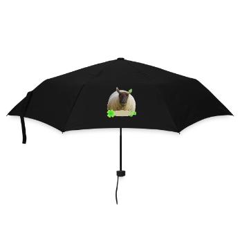 süßes Schaf mit Klee Glücksschaf Glück - Regenschirm (klein) - Schwarz - Vorne