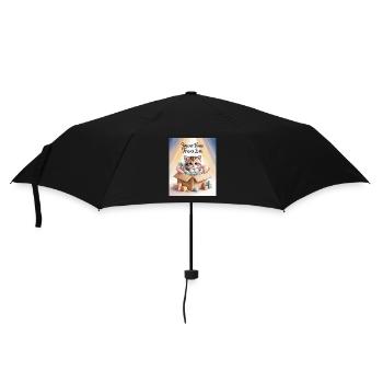 Kitten in a Box Forever Home - Umbrella (small) - black - Front