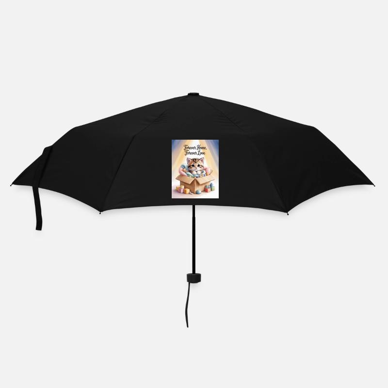 Kitten in a Box Forever Home - Umbrella (small) - black