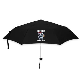 Bière de rhinocéros Joyeux Noël - Parapluie standard - noir - Devant