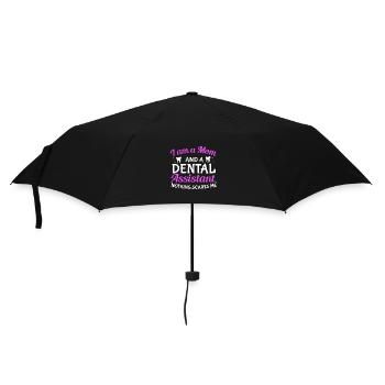 Zahnarzthelferin Zahnarzt Zahn - Regenschirm (klein) - Schwarz - Vorne