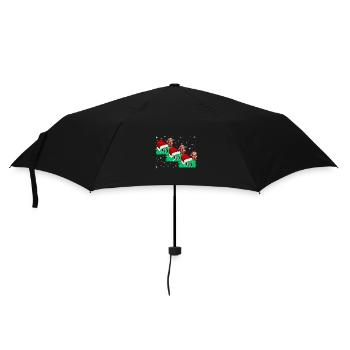 Ho Ho Ho Lebkuchenmännchen - Regenschirm (klein) - Schwarz - Vorne