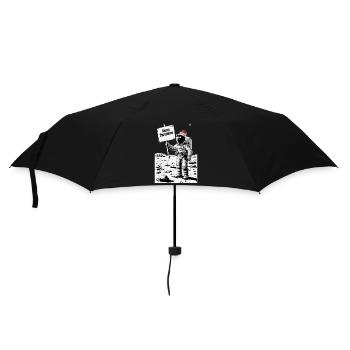 Merry Christmas Astronaut - Holiday on the Moon - Umbrella (small) - black - Front