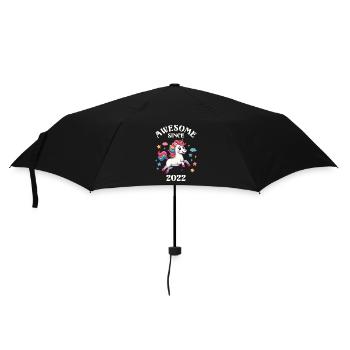 Awesome Since 2022 - Kids Birthday Unicorn - Umbrella (small) - black - Front