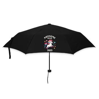 Super depuis 2021 - Licorne d’anniversaire enfant - Parapluie standard - noir - Devant