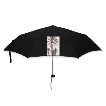 Palmenparadies Strandlicht - Regenschirm (klein) - Schwarz - Vorne
