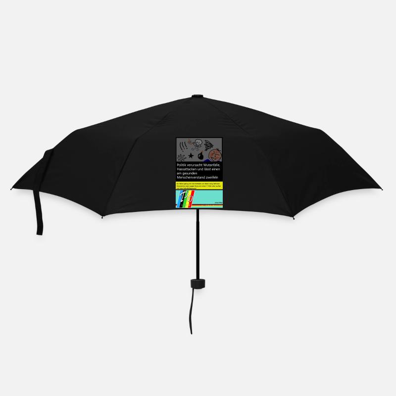 Politik - Regenschirm (klein) - Schwarz