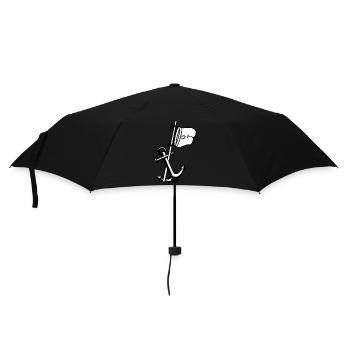 CAPTAIN SAILING SAILING BOAT ANCHOR NUDIST - Umbrella (small) - black - Front