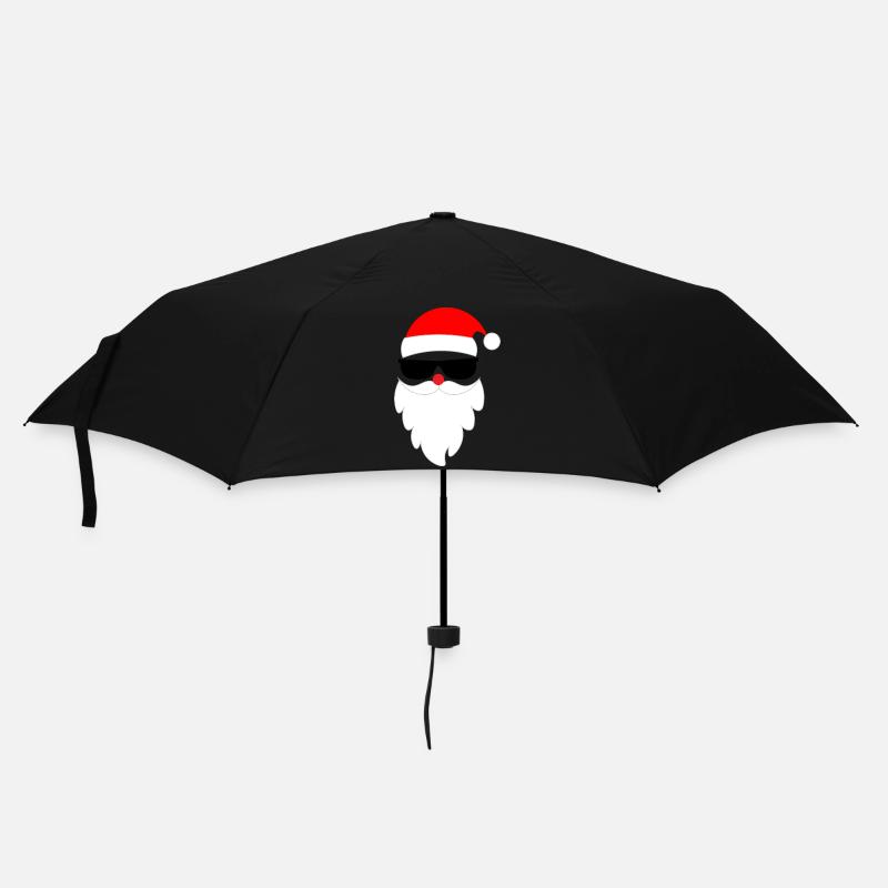 Cooler Weihnachtsmann Santa Nikolaus  - Regenschirm (klein) - Schwarz