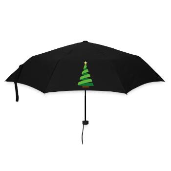 Christmas Tree Ribbon - Christmas - Umbrella (small) - black - Front