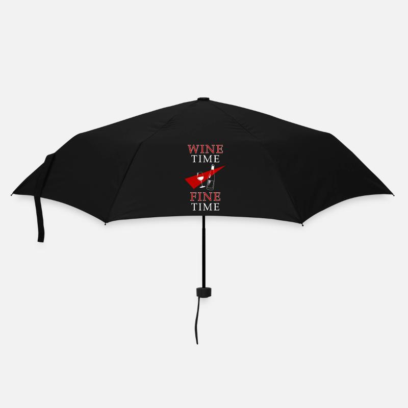 Wine Time Fine Time - Umbrella (small) - black