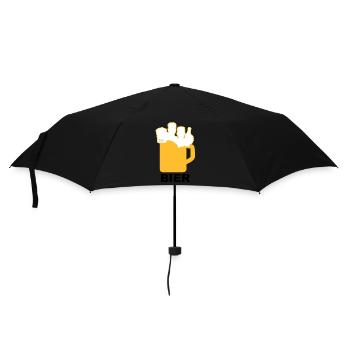 Bier Liga Logo BIER 1 - Regenschirm (klein) - Schwarz - Vorne