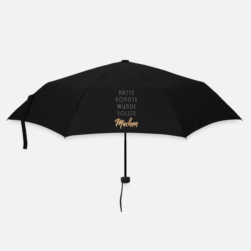 Einfach Machen Motivation statt hätte könnte würde - Regenschirm (klein) - Schwarz