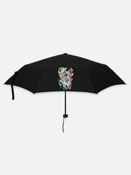 Hintergrund Design - Pastell - Regenschirm (klein) - Schwarz