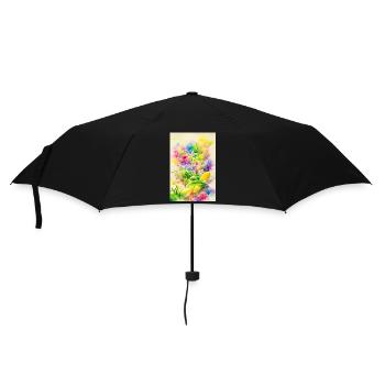 Flower Art - Umbrella (small) - black - Front