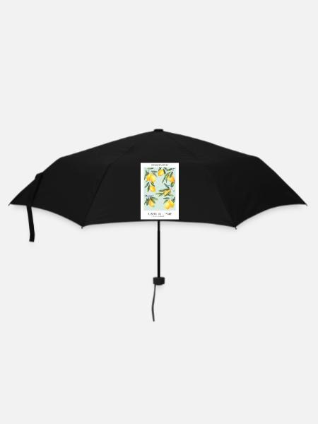 Zitronen - Regenschirm (klein) - Schwarz