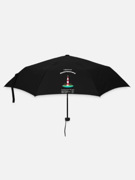 Leuchtturm Westerheversand, Nordsee, Deutschland - Regenschirm (klein) - Schwarz