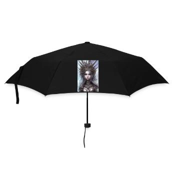 Fantasy Warrior Girl - Umbrella (small) - black - Front