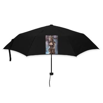 Fantasy Warrior Girl - Umbrella (small) - black - Front