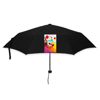Abstract bright colour bold - Regenschirm (klein) - Schwarz - Vorne