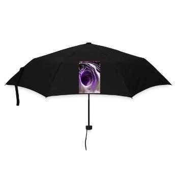 Lila Abstrakt Art - Regenschirm (klein) - Schwarz - Vorne