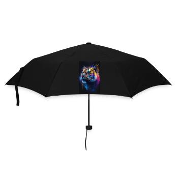 Tigre coloré avec des taches - Parapluie standard - noir - Devant