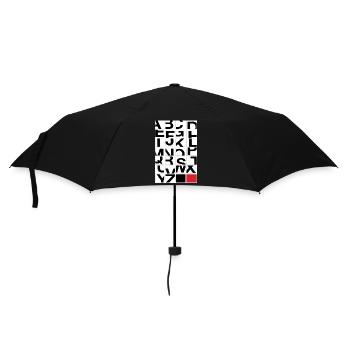 Alphabet moderne – Art typographique - Parapluie standard - noir - Devant