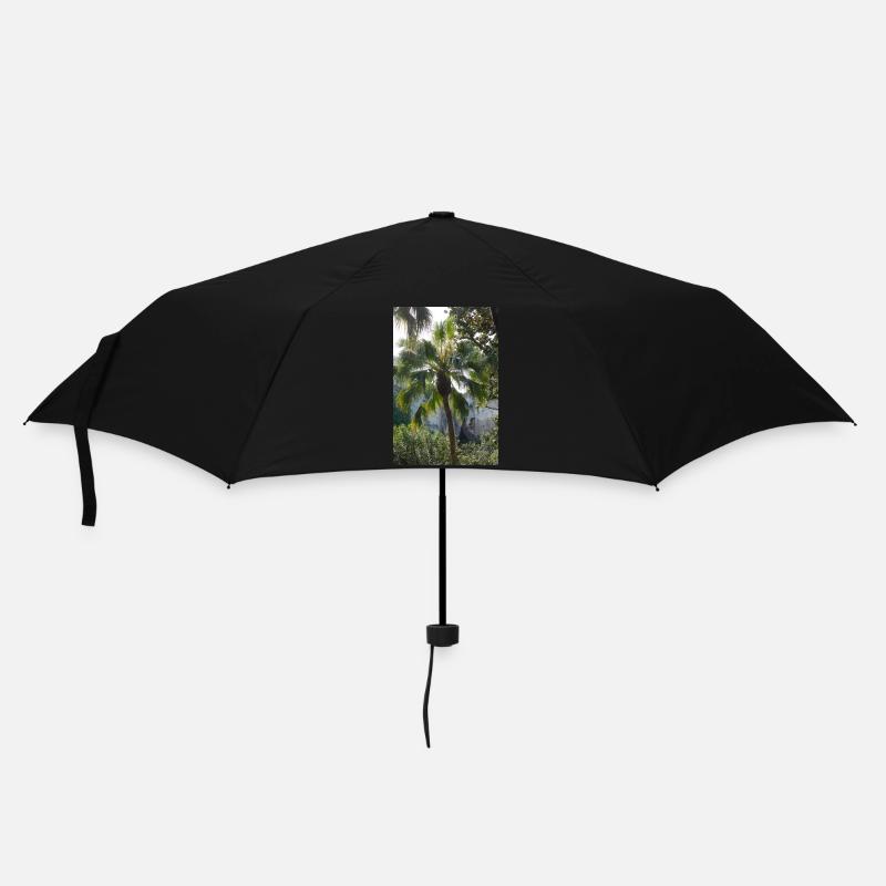Palme - Regenschirm (klein) - Schwarz