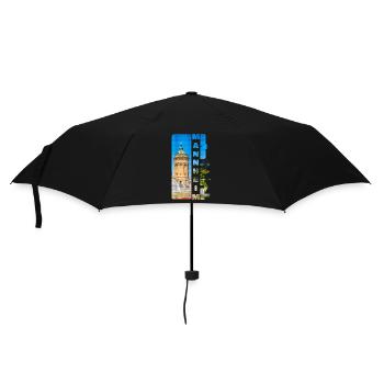 Mannheim Germany City Skyline Home Love - Umbrella (small) - black - Front