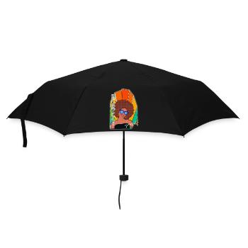 RESPECT - Black Woman - Retro - Umbrella (small) - black - Front